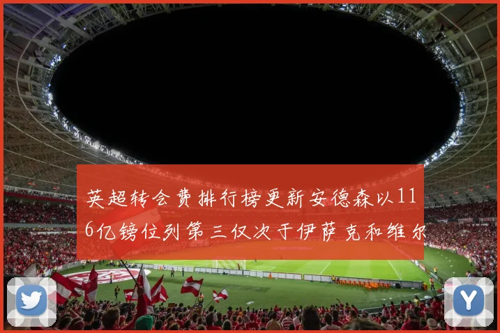 英超转会费排行榜更新安德森以116亿镑位列第三仅次于伊萨克和维尔茨
